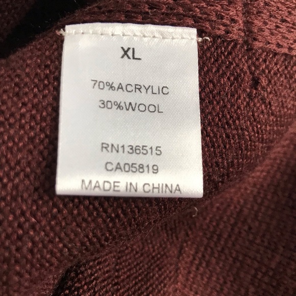 Harper Lane Maroon Sweater XL - Picture 4 of 4